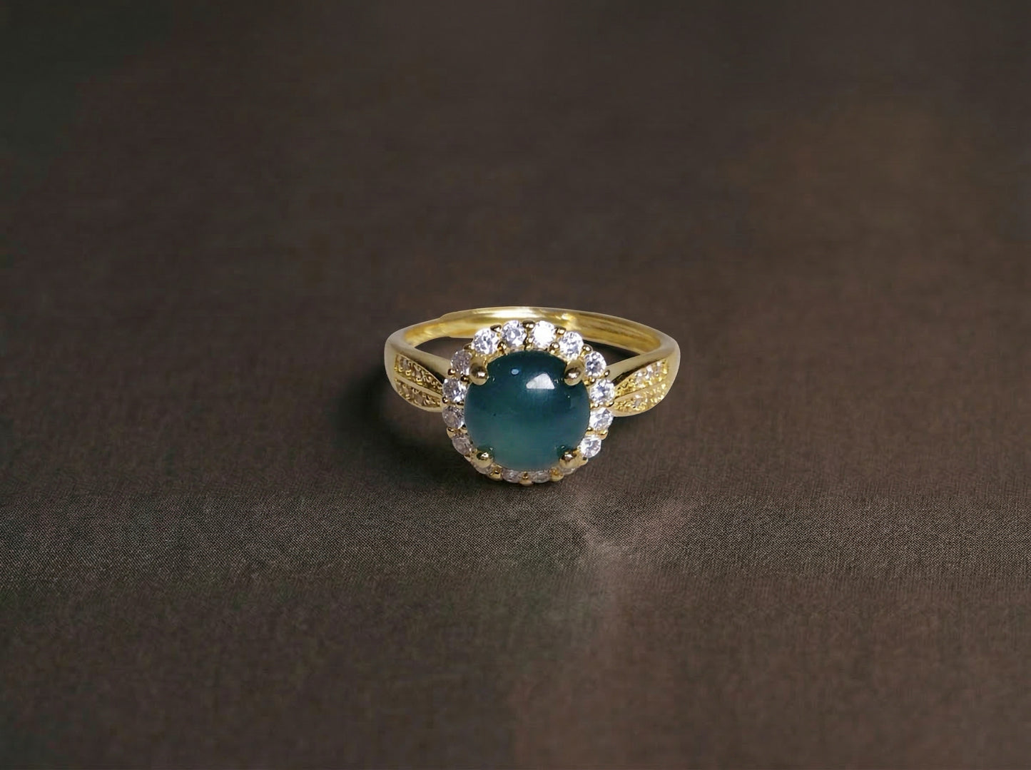 Lágrima de sirena - Anillo de jade natural