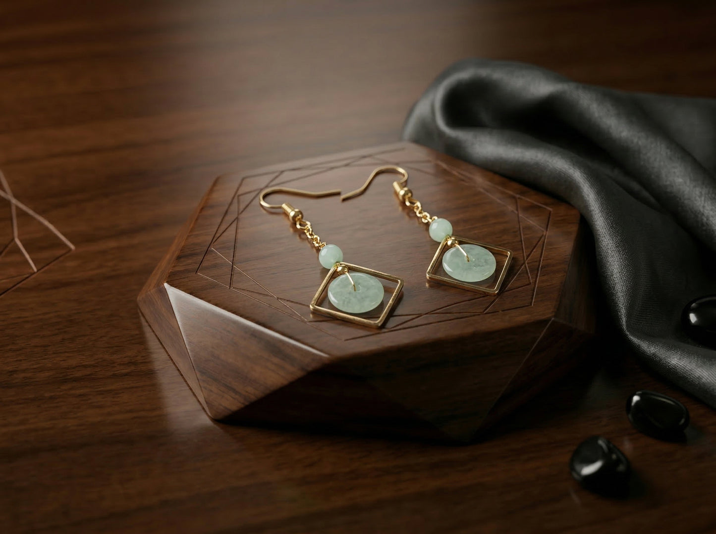 Redamancia - Pendientes de jade natural