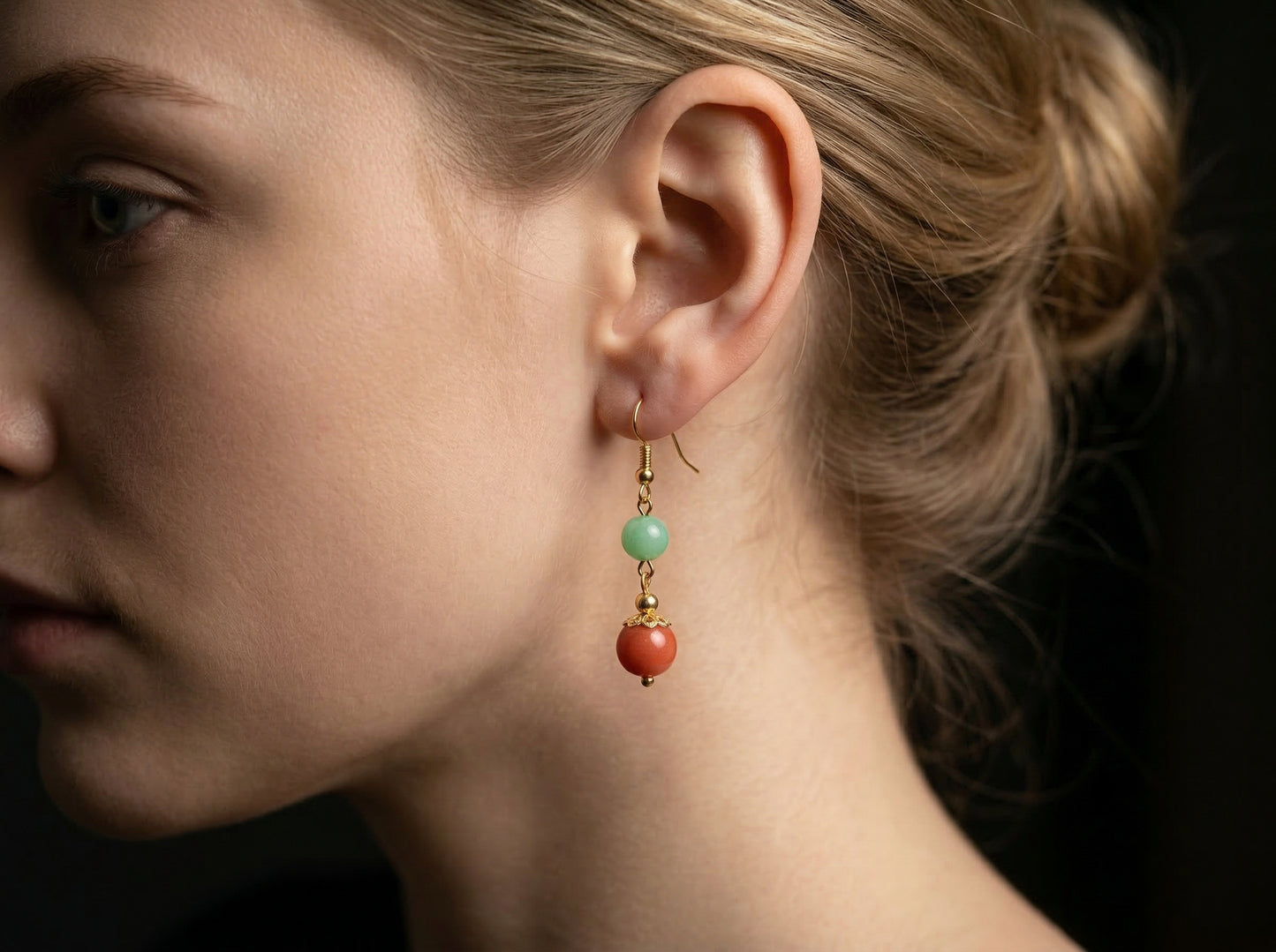 Noimpty - Pendientes de jade natural