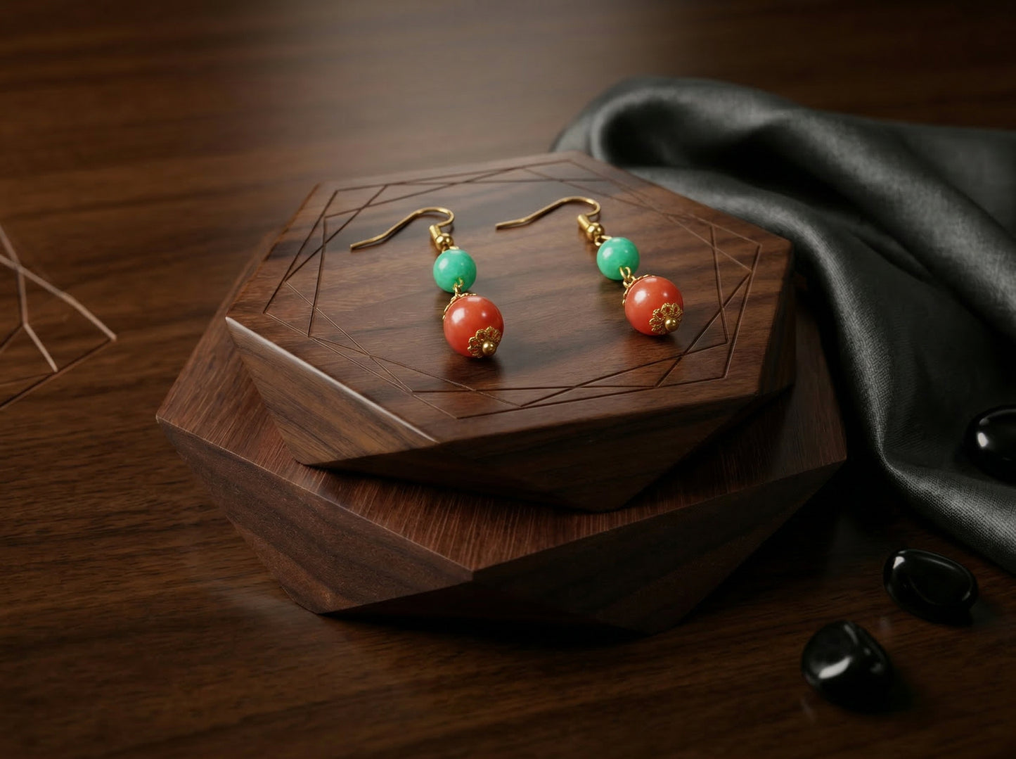 Noimpty - Pendientes de jade natural