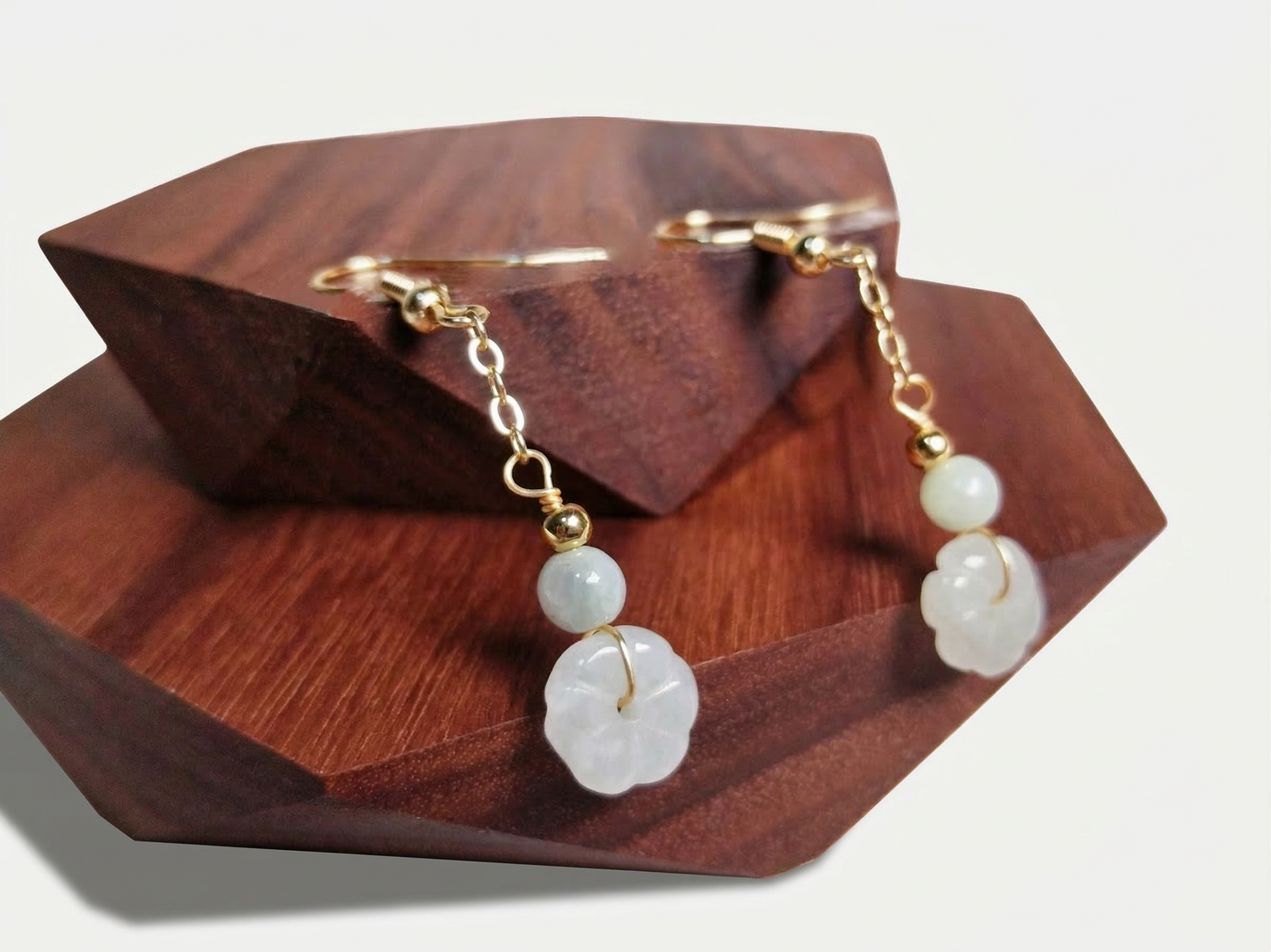 Bloom - Pendientes Jade Natural