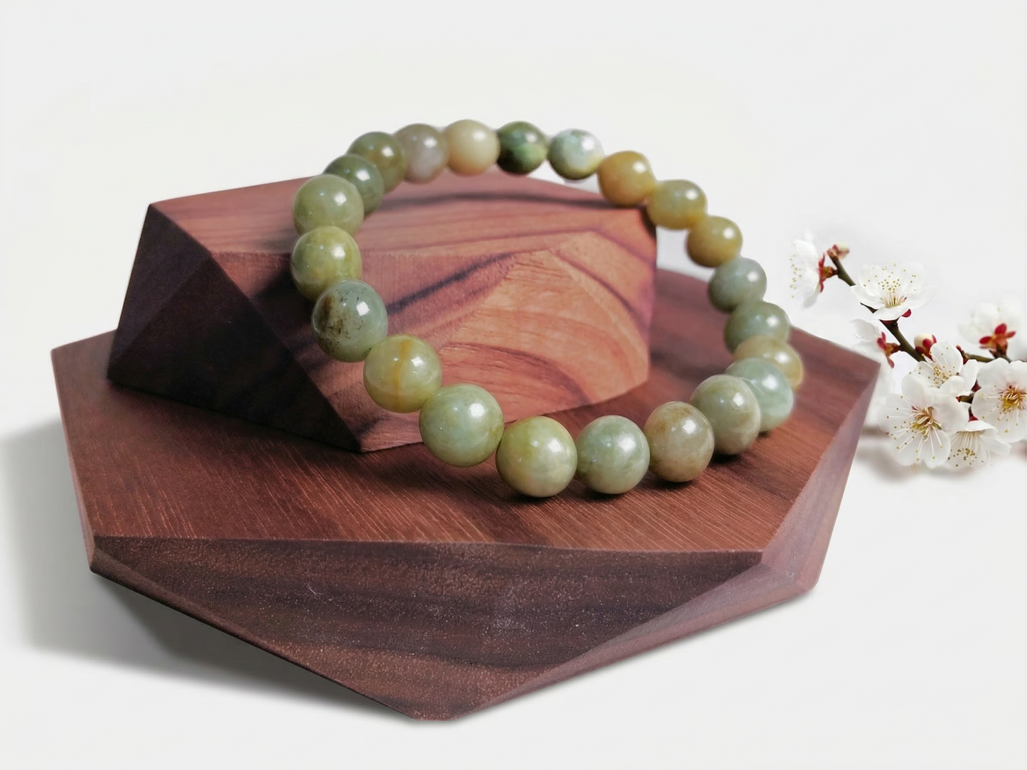 Pulsera Daisy de Jade Natural