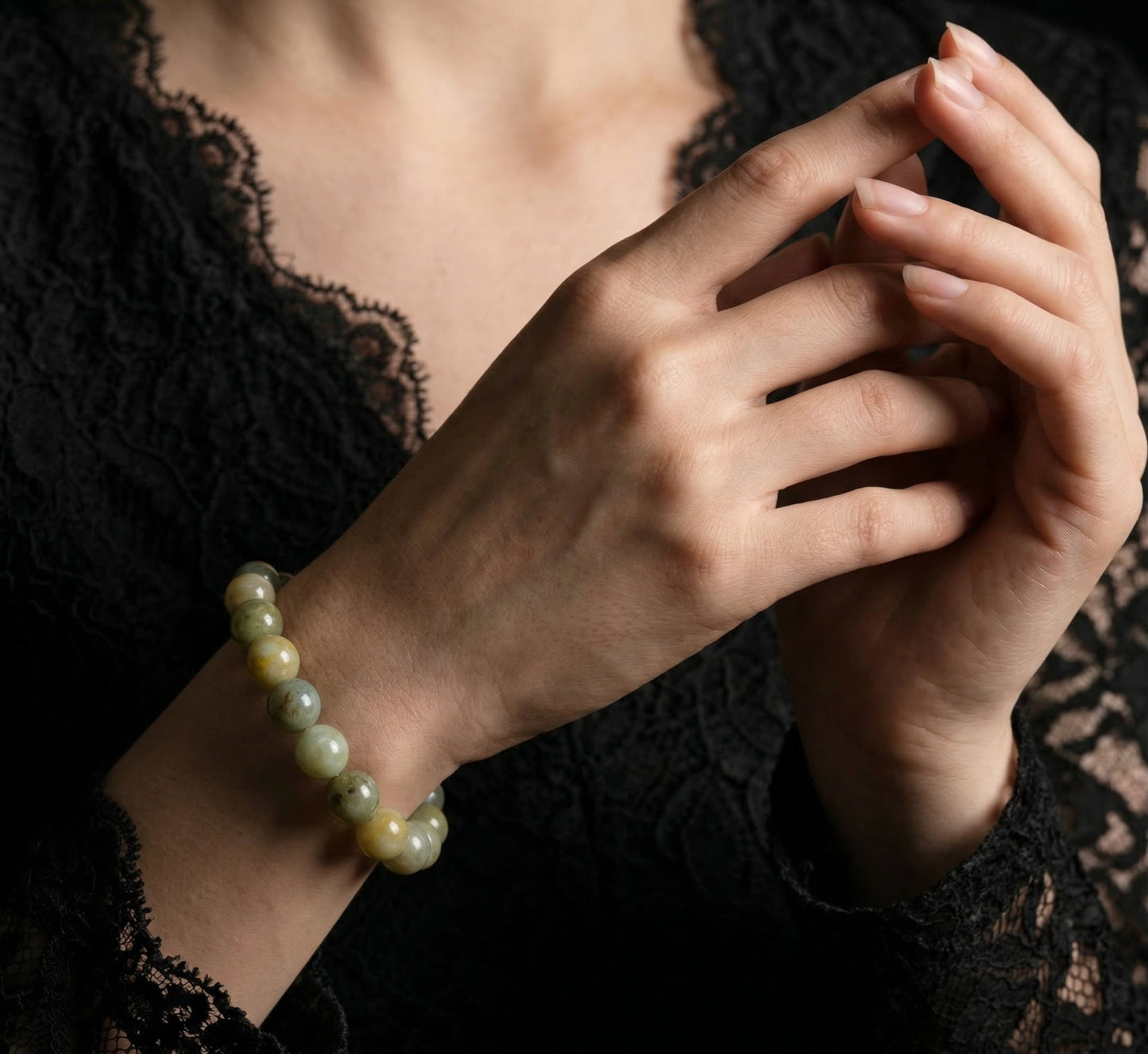 Pulsera Daisy de Jade Natural