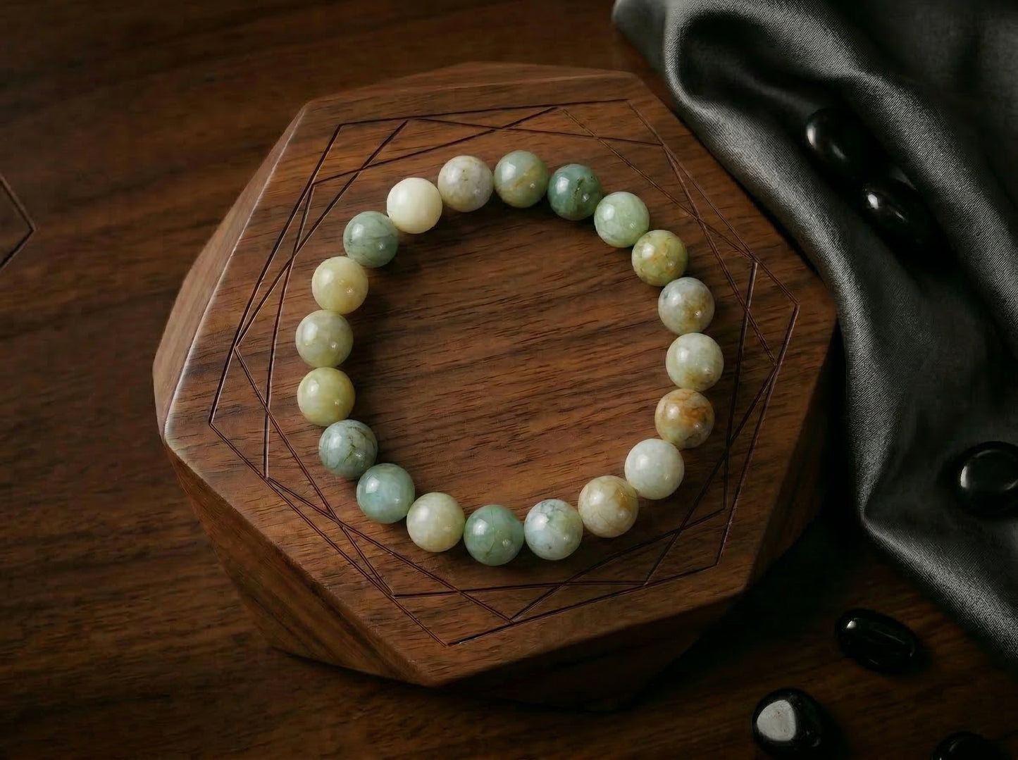 Pulsera Daisy de Jade Natural