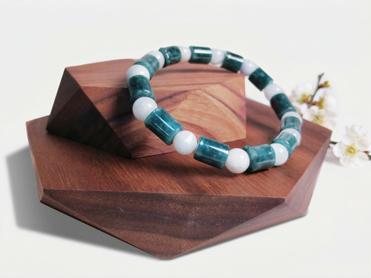 Bosque Brumoso - Pulsera de Jade Natural