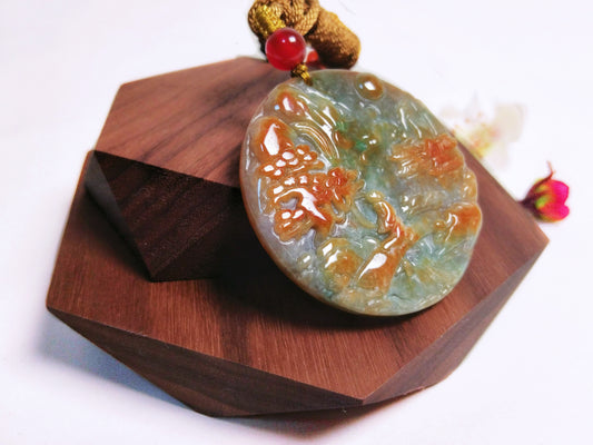 Late Autumn - Nature Jade Pendant