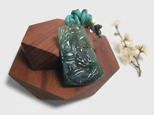Burmese Jadeite Pendant Necklace – Green Fairyland for Women