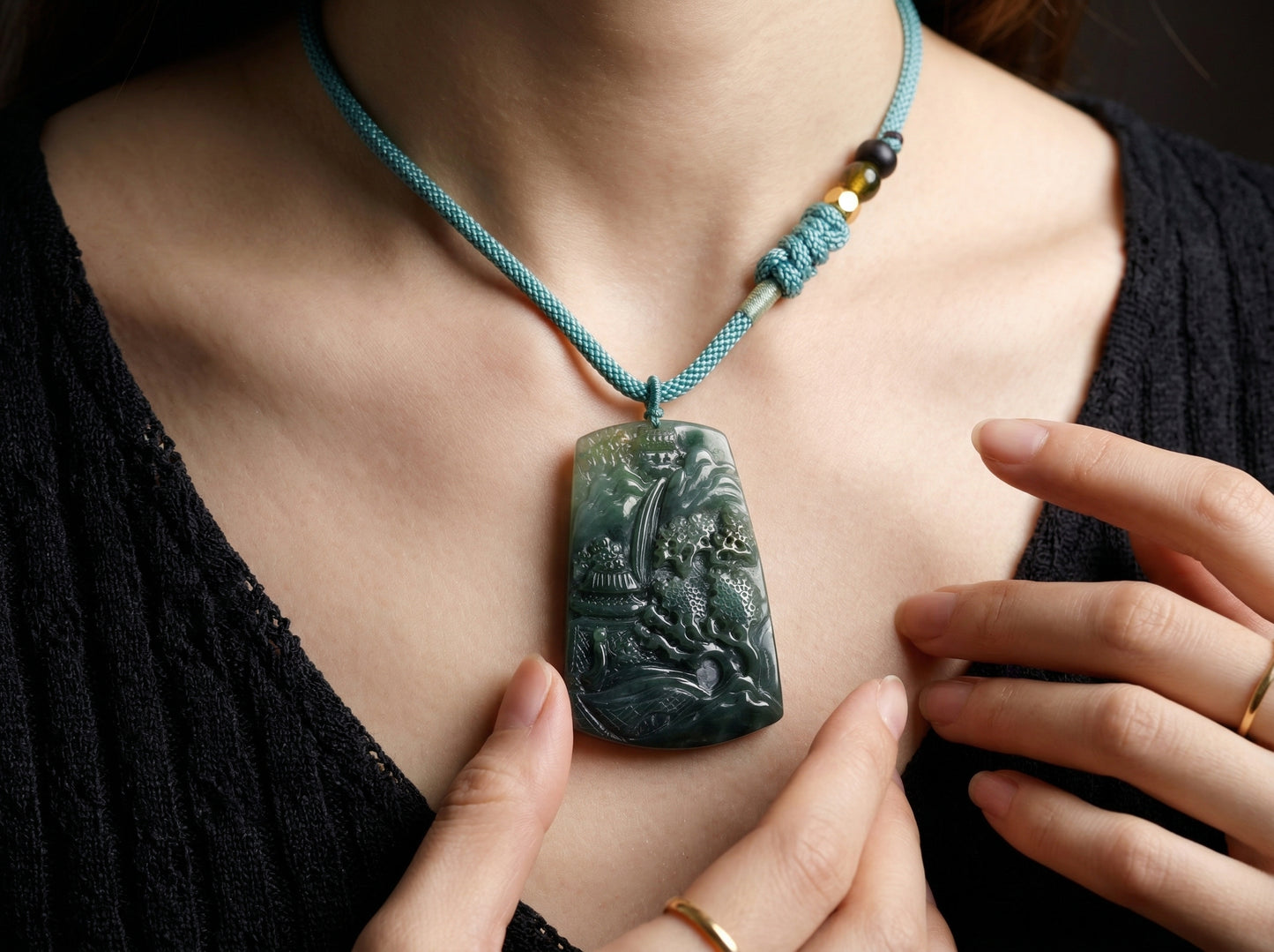 Burmese Jadeite Pendant Necklace – Green Fairyland for Women