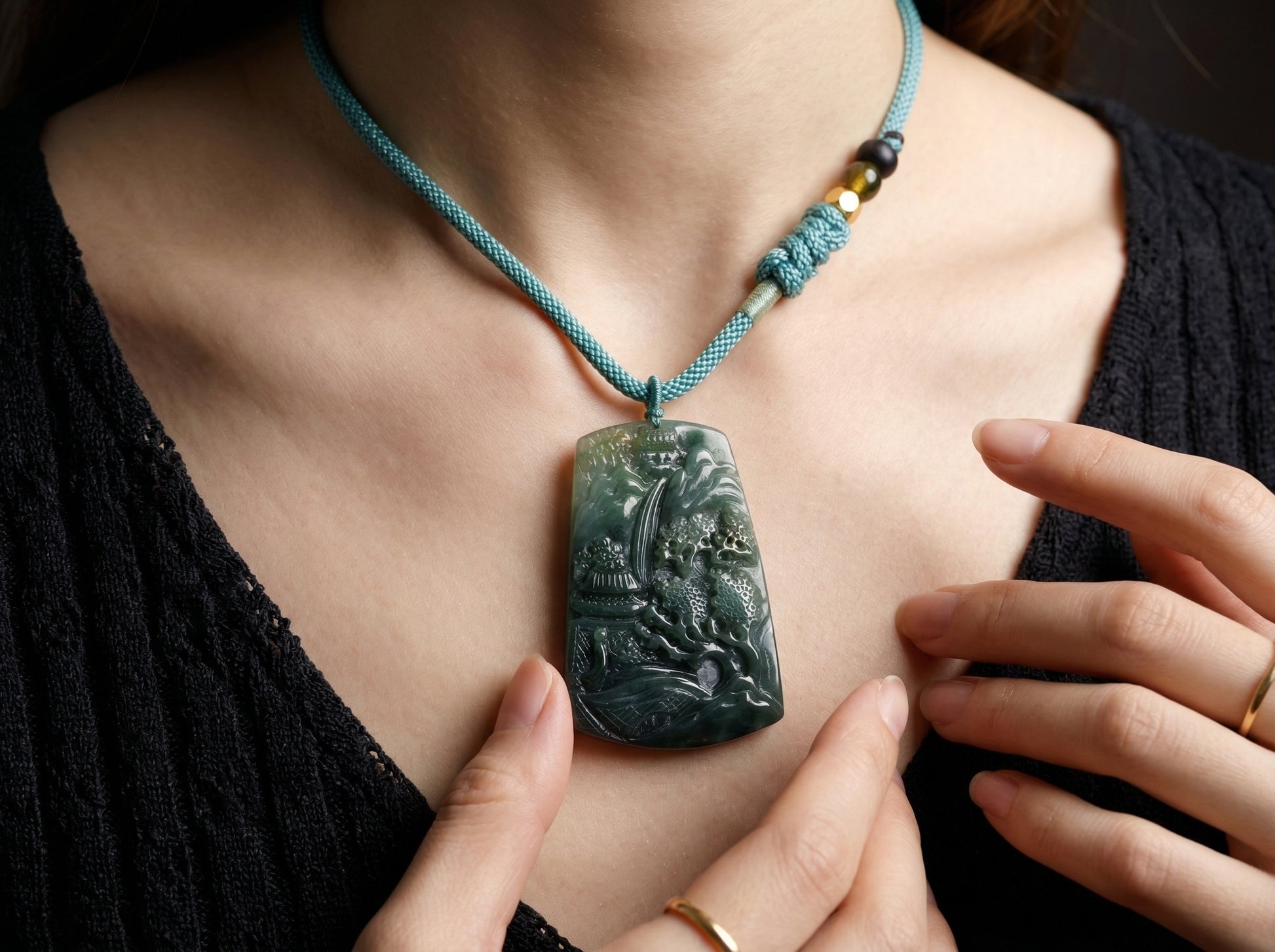 Burmese Jadeite Pendant Necklace – Green Fairyland for Women