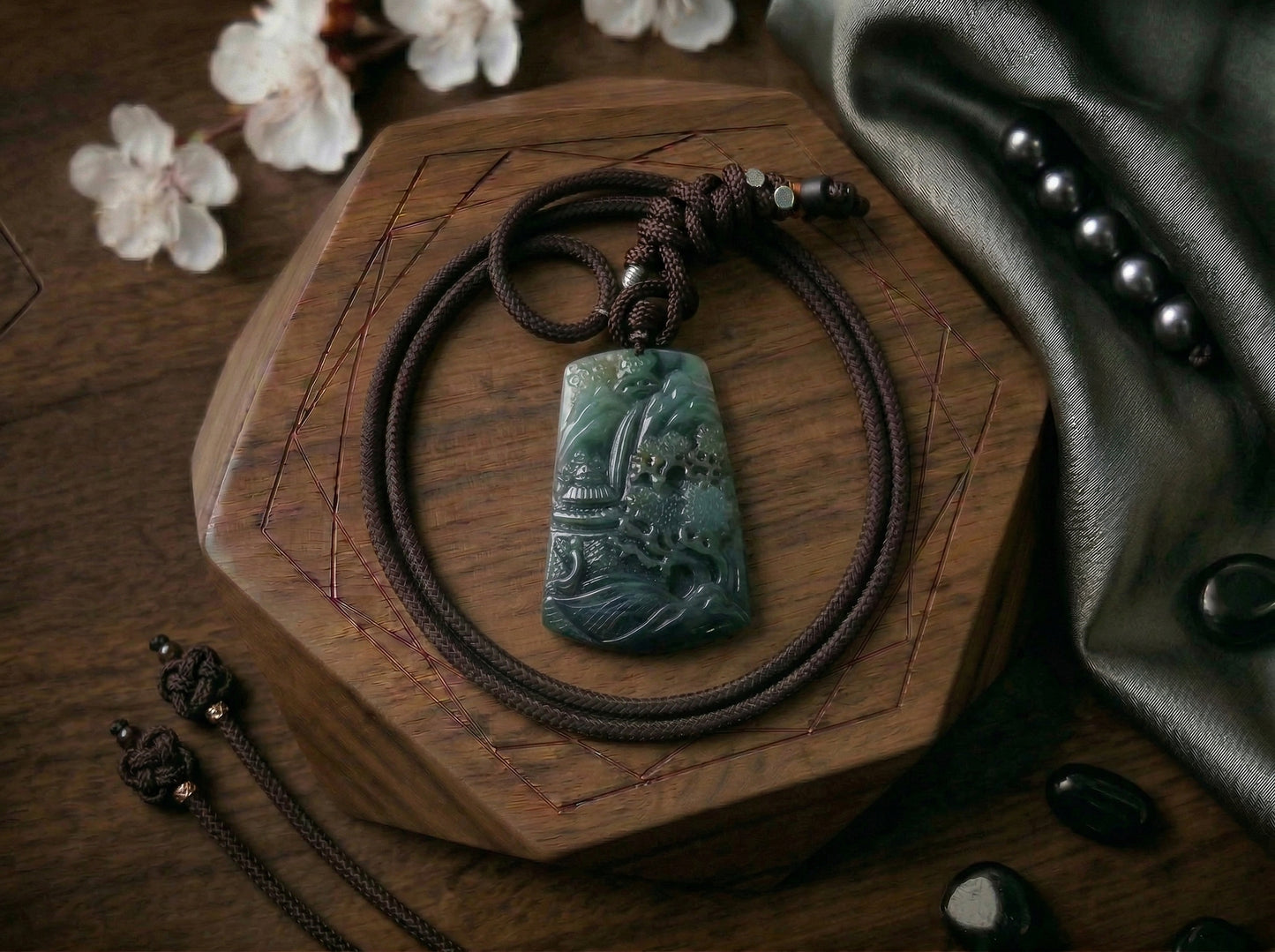 Burmese Jadeite Pendant Necklace – Green Fairyland for Women