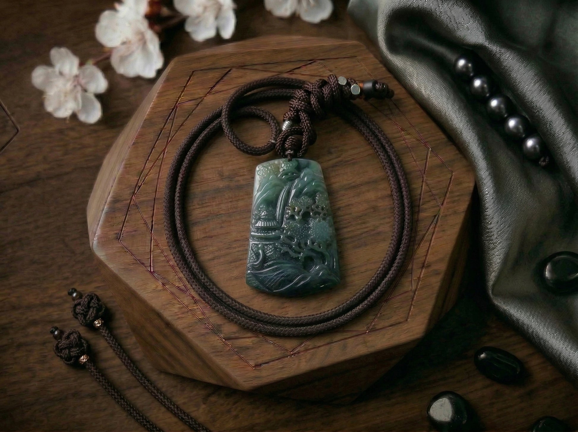 Burmese Jadeite Pendant Necklace – Green Fairyland for Women