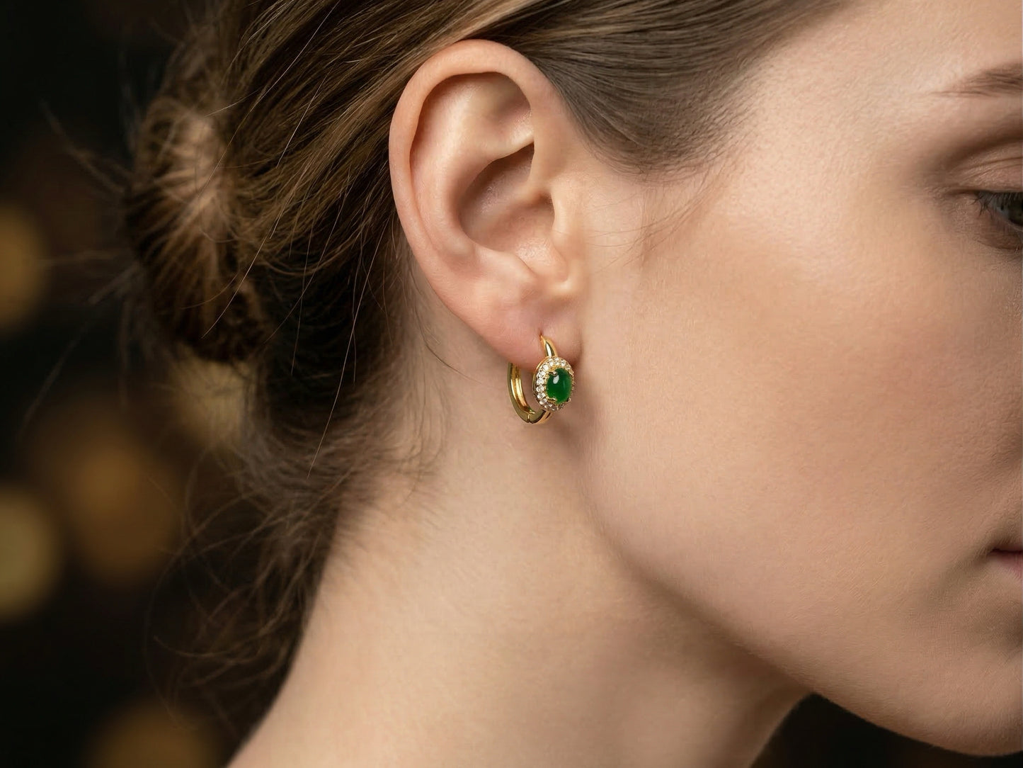 Obsesión - Pendientes de Jade Natural