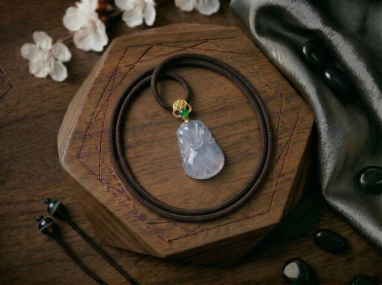 Colgante de jade "Fortuna - Naturaleza"