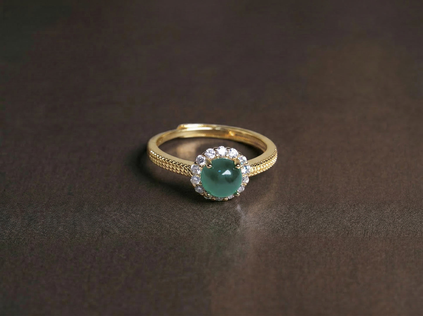 Océano - Anillo de Jade Natural