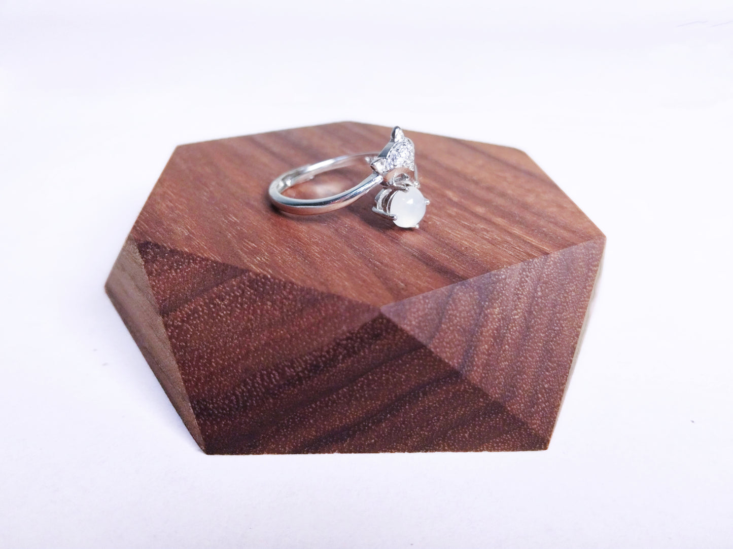 Silver Fox - Nature Jade Ring