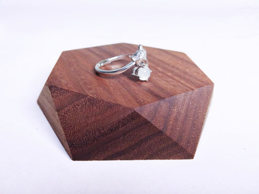 Silver Fox - Nature Jade Ring
