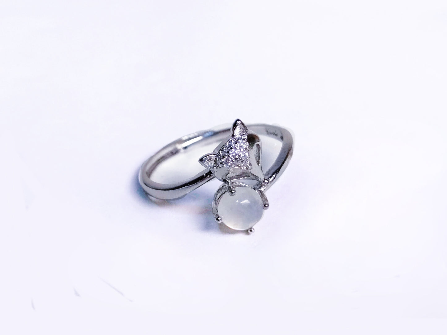 Silver Fox - Nature Jade Ring