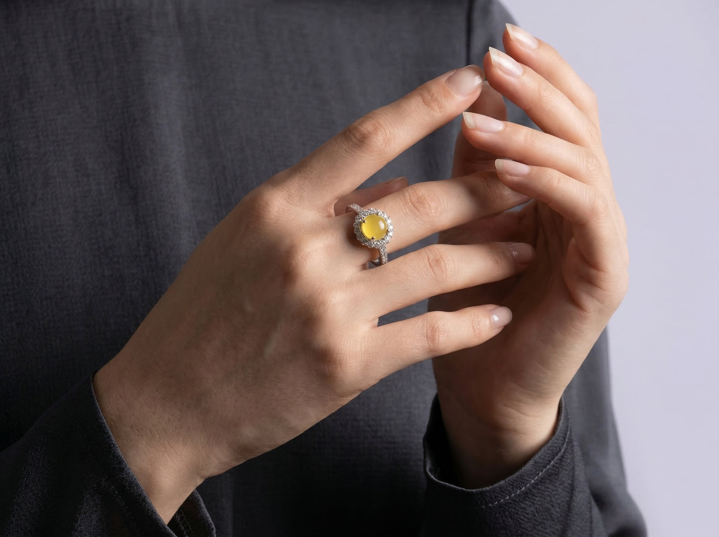 Resplandor - Anillo de jade natural