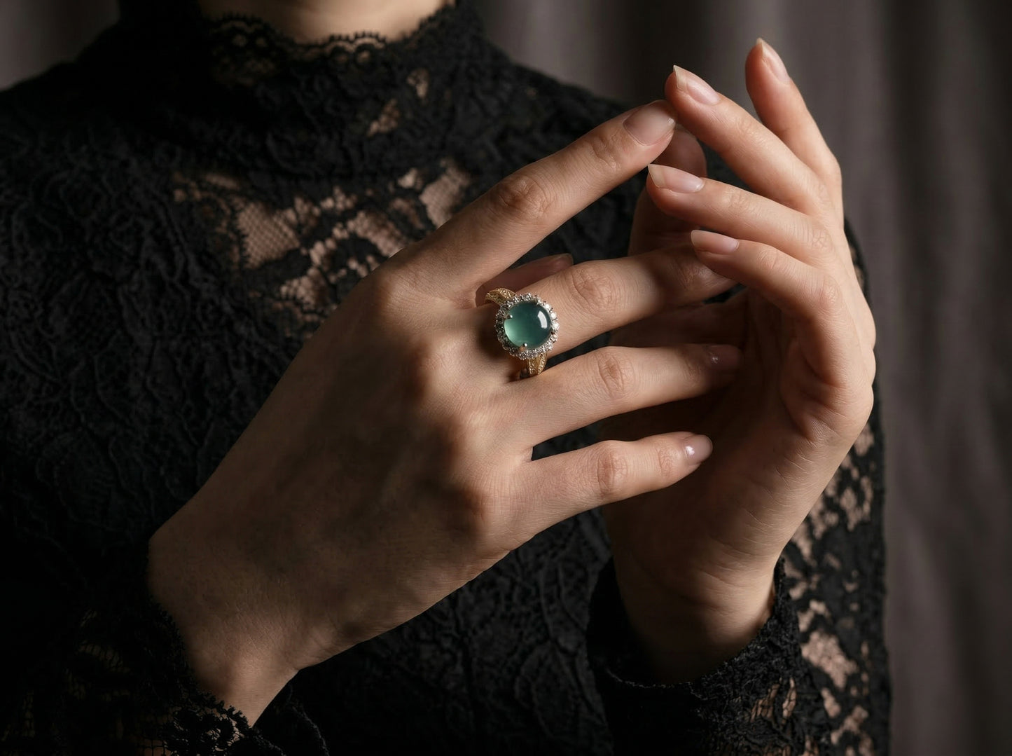 Polaris - Anillo de jade natural