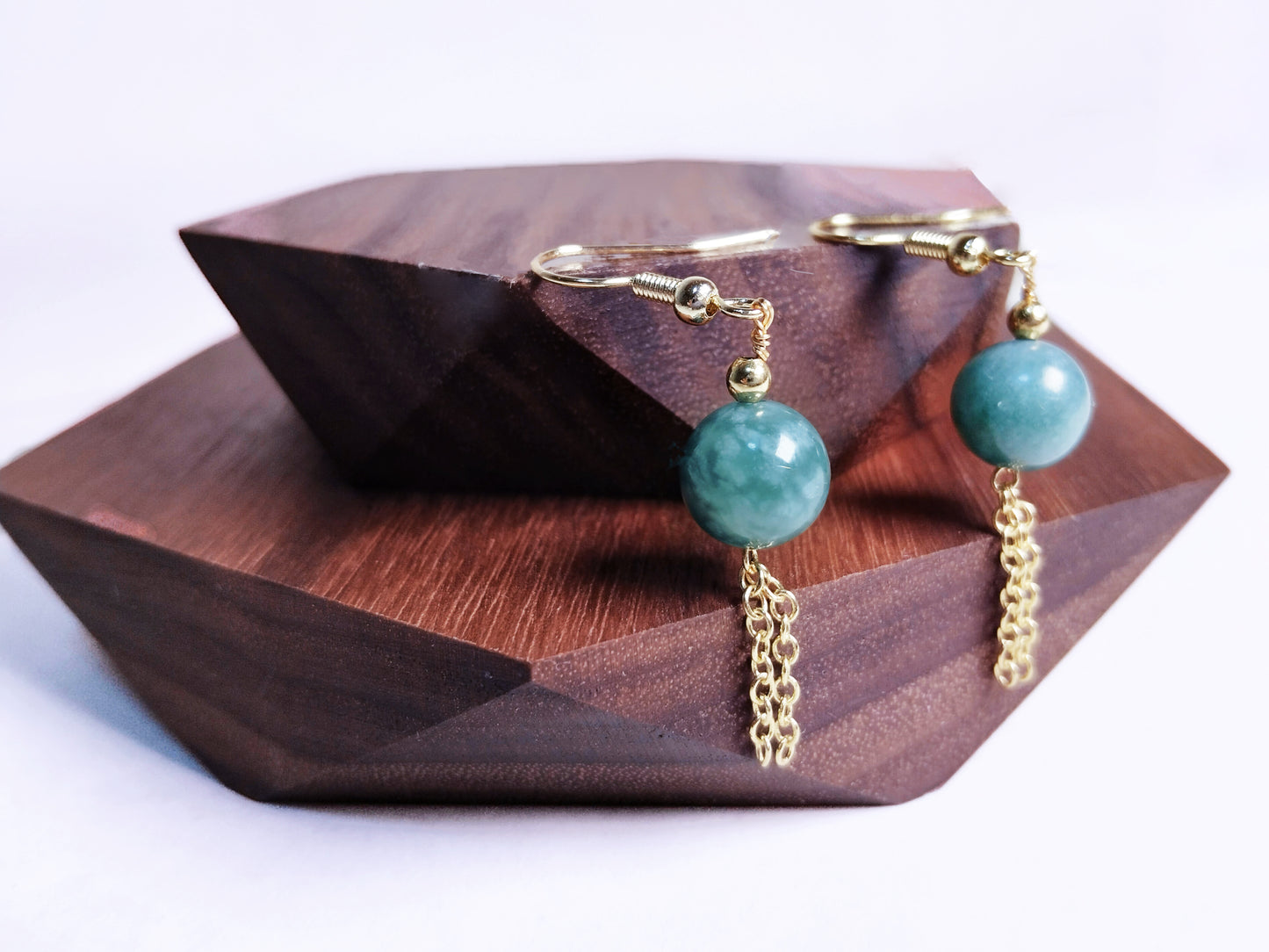 Star - Nature Jade Earrings