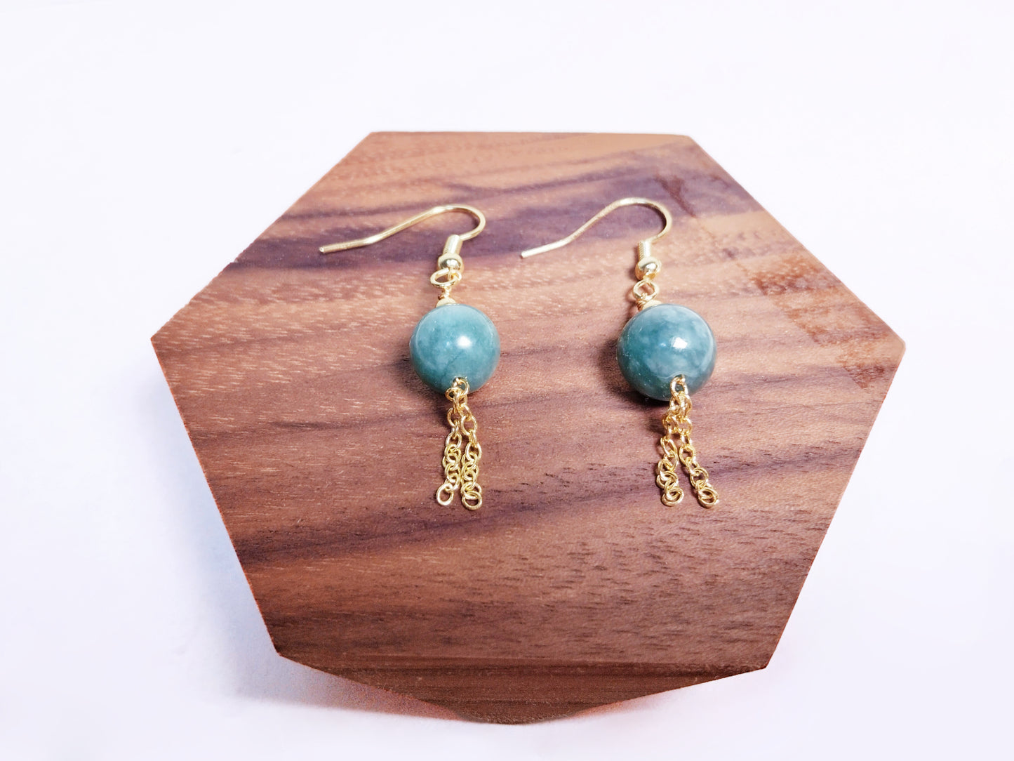 Star - Nature Jade Earrings